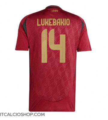 Belgio Dodi Lukebakio #14 Prima Maglia Europei 2024 Manica Corta